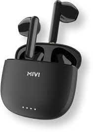 (Renewed) Mivi DuoPods F40 with 50 Hrs Playtime I13mm Drivers|Made in India| Deep Bass Bluetooth Headset (Black, True Wireless)