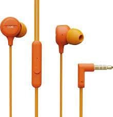 (Renewed) boAt Bassheads 103 Wired Headset (Orange In the Ear)