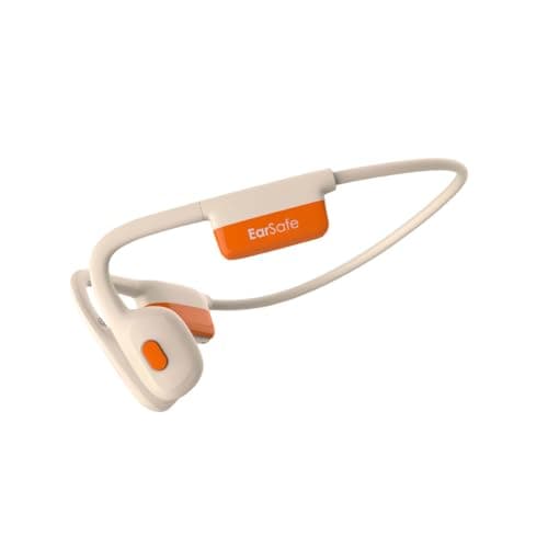 ng Earsafe Pro Mini Bone Conduction Headphone, Bluetooth Wireless Open Ear Design, IPX6 Waterproof V5.3 Headphone for Sport & Cycling & Workout, 10min Fast Charge, 9h Playtime, Lightweight (Beige)