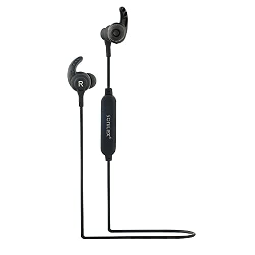 Sonilex BT35 Magnet Wireless Neckband Bluetooth Earphone 5.0,7H Talk time, Earphone Headset Earbud Portable Headphone Handfree, Sweatproof, Noise Cancellation (Black) (SL-BT-35-BLACK)