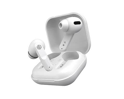 Nu Republic Epic Environmental Noise Cancellation Bluetooth 5.0 TWS Bluetooth Truly Wireless in Ear Earbuds with Mic, 6Hr Batt. Life, WFH, Built-in Mic for Clear Calls, Hi-Res Audio -White