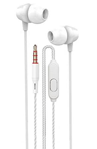 Meyaar RP-2280 Wired Durable Metal Earphones Earbuds with Microphone & Deep Bass Clear Sound Noise Isolating in Ear Headphones, Stereo Ear Buds for Ce...