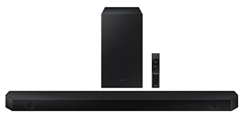 Samsung soundbar {HW-Q600B} with 3 Channels, 1 subwoofer Channel, and 2 up-Firing Channels, Dolby True HD with Google & Siri Assistant Smart Speaker (Black)