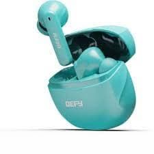(Renewed) DEFY GravityZ with upto 50 Hours Playback, 4 Mic ENC, 13mm Drivers & Turbo Mode Bluetooth Headset (Teal Aqua, In the Ear)