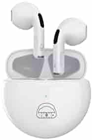 EKKO EARBEATS T03 True Wireless Earbuds - TWS with Super Sound, Playback TIME 3 Hours, Rich Sound, Twin Connect, Charging Support Type C Siri & Google Assistant Activate (White)