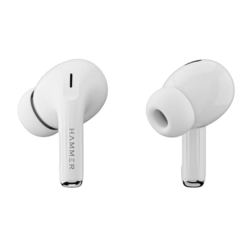 HAMMER Aero Max Bluetooth Earbuds with Clear Calling, 32 db ANC+ENC, Fast Charging Type-C, Bluetooth v5.4, Touch & Slide Controls, Deep Bass, Upto 30 ...