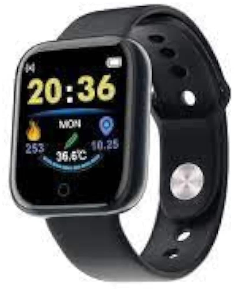 Smart Watch D-20 Smart Watch LED with Activity Tracker, Heart Rate Sensor, Sleep Monitor & You can Change Unlimited Wallpaper and Basic Functionality for All Boys & Girls - Black