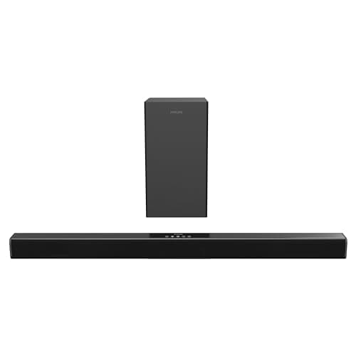 Philips Audio Newly Launched TAB4218/94 2.1Ch 120W Bluetooth Soundbar with Rich Bass, 3 EQ Modes, Multi-Connectivity Option with Supporting USB, HDMI(...