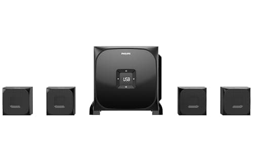 Philips Audio SPA8170B 4.1Ch 100W Bluetooth Multimedia Speaker with Rich Bass, Multi-Connectivity Option with Supporting USB, Optical, Aux-in for Easy...