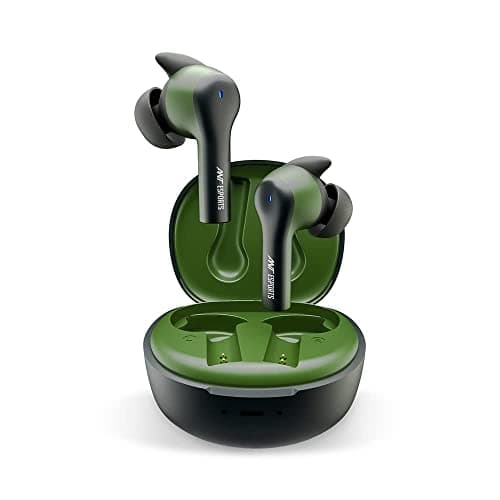 (Renewed) Ant Esports Infinity TWS Wireless Gaming Earbuds | Low Latency with Dedicated Gaming Mode | Bluetooth 5.0 | 2 Noise Cancellation Microphones | IPX4 Rating | Upto 25Hrs Playtime - Military Green