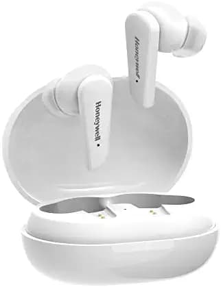 Honeywell Trueno U5000 ANC Truly Wireless Earbuds, Active Noise Cancellation, High Bass & Upto 16 Hours Playtime, IPX4, Type-C Fast Charging, Voice Assistant & Bluetooth 5.0 (White)