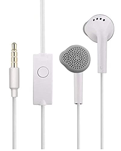 D2Q Wired Original Galaxy Earphones for All Samsung Smartphones with Mic | Pure Bass Sound | One Button Multi-Function Remote | Comfort fit | 1 Year Warranty (White)