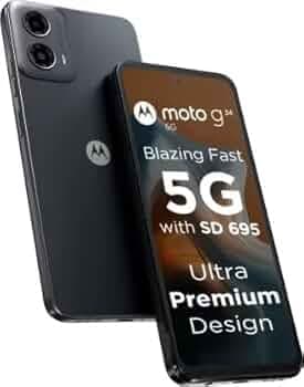 Moto G34 5G Charcoal Black,128 GB ROM 4 GB RAM