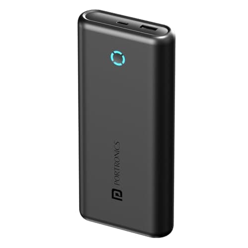 Portronics PowerPod 20K Advanced 20000 mAh Power Bank with 22.5W Max Output, Fast Charging Power Bank with 22.5W Mach USB-A & 20W Type C PD Output,Typ...
