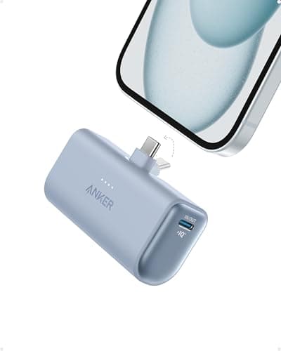 Anker iPhone 15 Portable Charger, Anker Nano Power Bank with Built-in USB C Connector, 5,000mAh Portable Charger 22.5W, for iPhone 15 Series, Samsung ...