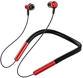 TYROCX CRO3A Wireless Neckband with Active Noise Cancellation and Deep Bass | Pro Sound| Free Look| (Black& Red)