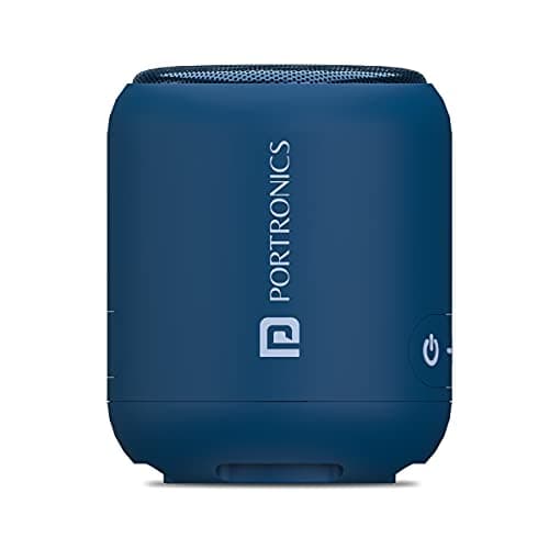(Renewed) Portronics SoundDrum 1 10W TWS Portable Bluetooth 5.0 Speaker with Powerful Bass, Inbuilt-FM & Type C Charging Cable Included(Blue)