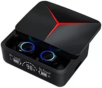 AJFUTURE M90 Pro TWS in Ear Earbuds Bluetooth 5.2 Type-C with Power Bank Charge Your Phone, 280 Hours Playback (Charging case Backup) Earbuds with Smart LED Display, Waterproof Built-in Mic (Black)