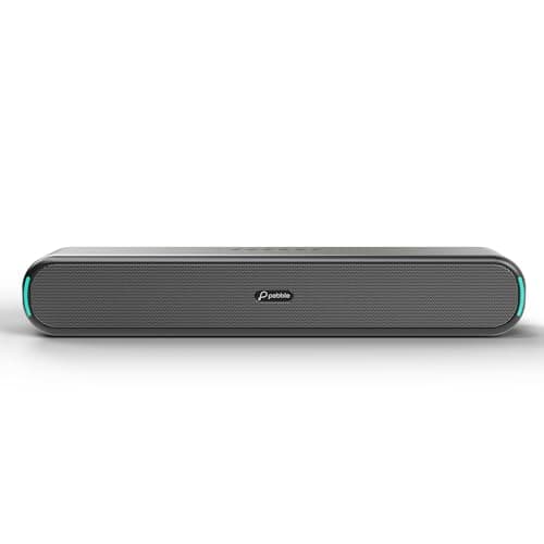 Pebble Glide 16 Bluetooth Speaker, 16W Deep Bass, TWS Pairing, 2.0 Surround Sound, Bluetooth 5.3, Black
