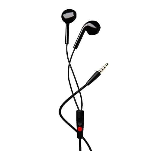 boAt Bassheads 105 Wired in Ear Earphones with Mic (Black) In-Ear