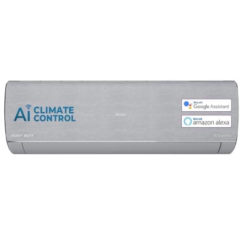 Haier Gravity Series 1.6 Ton 5 Star AI Climate Control Smart Split AC (5460 Watts, HEXA Inverter, Copper, Fabric Finish, HSU19G-MZAIS5BN-INV,Moonstone...