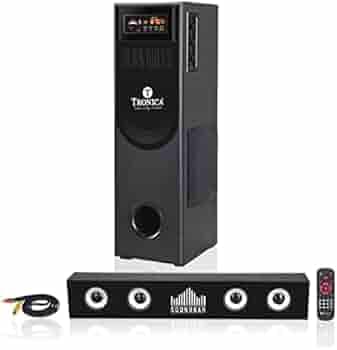 Tronica TR-1500 Deep Bass Sound Bar with Subwoofer 2.1 Channel Home Theatre System with 50W Premium Signature Sound, Multiple Connectivity Modes, Master Remote and Sleek Finish (Black)
