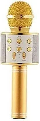 WS-858, 3-in-1 Wireless Karaoke mic/Mike/Microphone & inbuilt Bluetooth Speaker, Recorder | for Smart Phones Laptop | Birthday, Diwali, Party, Gift Color May Vary As Per Availabilty, (Multicolor)