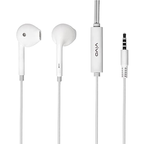 Vivo XE160 Wired Headset  (White, in The Ear)