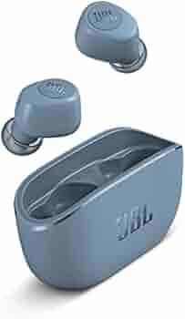 JBL Wave 100 TWS, True Wireless Earbuds with Mic, 20 Hours Playtime, JBL Deep Bass Sound, use Single Earbud or Both, Bluetooth 5.0, Type C & Voice Assistant Support for Mobile Phones (Blue)