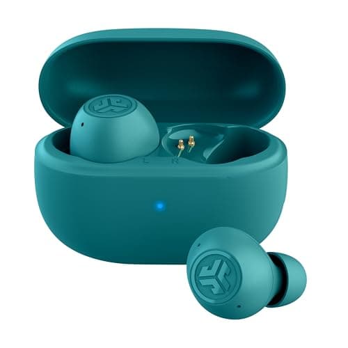 JLab Go Pop ANC Active Noise Cancelling Earbuds, Bluetooth Earphones, 24+ Hr Playtime Wireless Headphones, IP55 Sweat-Resistant in Ear Buds with Micro...