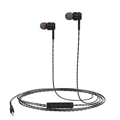 Portronics Conch Gama in-Ear Wired Earphone, 1.2m Tangle Free Cable, in-Line Mic, Noise Isolation 3.5mm Aux Port and High Bas