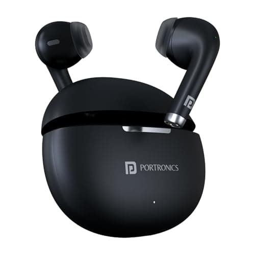 Portronics Harmonics Twins S19 Truly Wireless in Ear Earbuds with 30 Hours Playtime, Unique Earbuds Design, HD Quality Mic, Touch Control, Game/Music ...