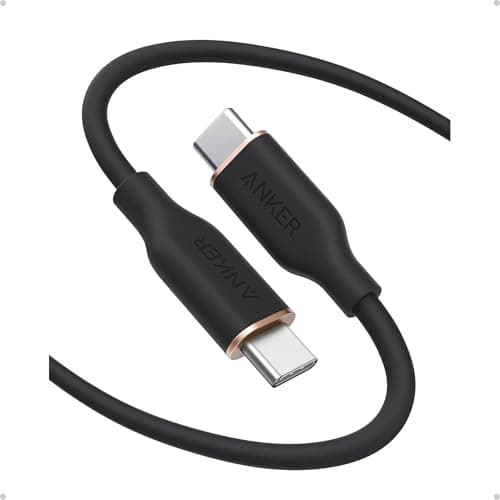 Anker USB C Cable, Type C Flow Cord, Fast Charging for iPhone 17 Series, MacBook Pro 2020, and More (USB 2.0) (240W) (1, Black, 6FT)