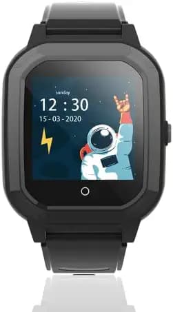 Turet 4G GPS Tracker Watch— WiFi Smart Watch for Kids- Boys and Girls with Camera, SOS Button, Video Calling, Voice Messaging Chat, Gaming, 680mAH- Kids' Smartwatch- Phone Watches for Kids (Black)