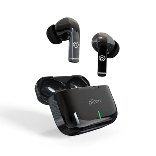 pTron Basspods P251+ TWS Earbuds w/ 50Hrs Playtime, 12mm Drivers, Dual HD Mic & AI-ENC Calls, Movie Mode, Touch Controls, in-Ear Bluetooth 5.1 Wireles...