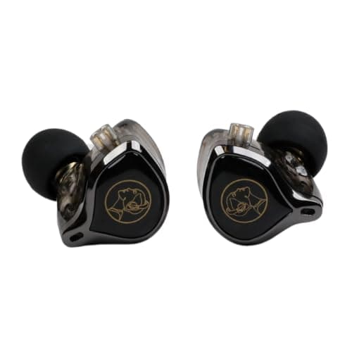 Concept Kart AUDIOCULAR LEX IEM in-Ear Monitor Earphones with 10mm Titanium-Coated Diaphragm, CNC Aluminum Faceplate, Silver-Plated Cable, Inline Mic ...