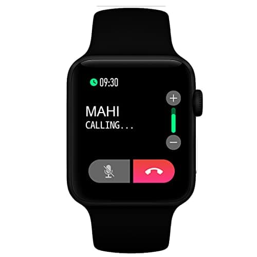 Tokdis MX-1 Pro Lite Bluetooth Calling Smartwatch - 1.69” LCD Display, Multiple Watch Faces, Sleep Monitor, Heart & SpO2 Monitoring, Water Resistant (Jet Black Silicon Strap) 304