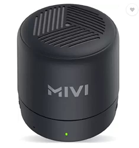 (Renewed) Mivi Play Bluetooth Speaker with 12 Hours Playtime. Wireless Speaker Made in India with Exceptional Sound Quality, Portable and Built in Mic-Black