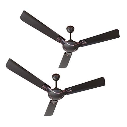 ACTIVA 1200 MM HIGH Speed 390 RPM BEE Approved 5 Star Rated Anti DUST Coating Pure Copper Corolla Pack of 2 Ceiling Fan with 2 Years Warranty (COLOUR - Smoke Brown fan)