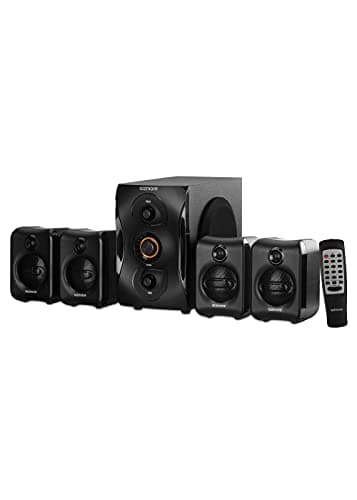 (Renewed) GIZMORE Squad 4150 4.1 Channel 30 Watt Multimedia Home Theatre System with Power LED Indicator, FM Tuner, Bluetooth, USB and SD Card Inputs (Black)