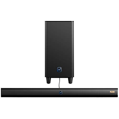 Matata Sound Bar MTMS064 True 80 Watt 2.1 Channel Home Theatre Soundbar, Wired Subwoofer, LED Display, Multi Connectivity - Wireless Bluetooth/AUX/USB/HDMI-ARC/Optical, Remote Control (Black)