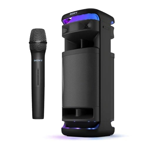 Sony ULT Tower 10 Party Speaker with ULT button(2 Modes) for Massive Bass and Powerful Sound, 360 Sound & Party Lights, Wireless Mic for Karaoke, Blue...