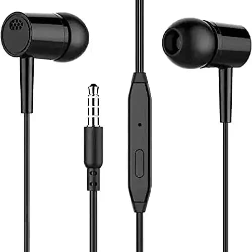 ILT Retail - Wired in Ear Earphones with Mic Durable, Stereo Earphone for Cell Phones with Hd,for Laptop, Tablet Ear Phones Universal (Multi Colors May Vary)-AMZ