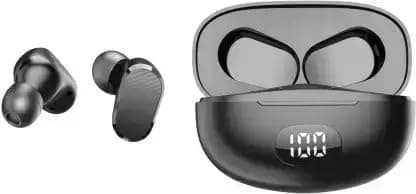 Hkaudio T-20 TWS Earbuds Airbuds with Charging Case Power-Full Stereo Sound Headphones Bluetooth Headset (Black, in The Ear)