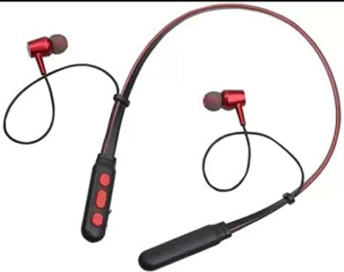 Mrs Simin B11 Red Bluetooth Wireless Neckband Earphones with Mic and Good Battery Life & Extra Bass