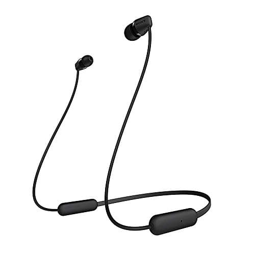 (Renewed) Sony WI-C200 Wireless in-Ear Headset/Headphones with mic for Phone Call, Black (WIC200/B)