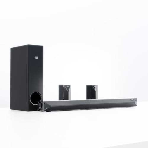 GOVO GoSurround 955 Pro |320W Sound bar, True 5.1 Channel Home Theatre, Mega subwoofer, HDMI, Opt, AUX, USB & Bluetooth, 3 Equalizer Modes, Stylish Re...