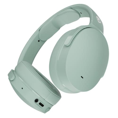 Skullcandy Hesh ANC (Active Noise Cancellation) Wireless Over-Ear Headphone with Up to 22 Hours of Battery, Rapid Charge (10 min = 3 hrs), Built-in Tile Finding Technology (True Black) (Preppy Summer)