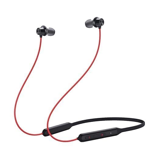 Original Bluetooth Neckband for Oneplus Z2 ANC Earphones  Deep Bass Output, 45dB Noise Cancellation, Dual Device Pairing & Type-C Rapid Charging (Red)