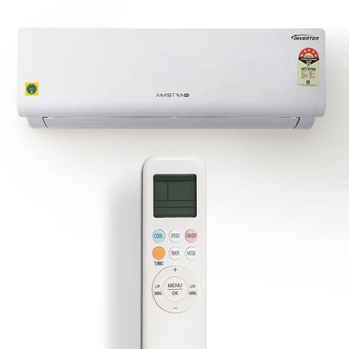 Amstrad 1.5 Ton 5 Star Inverter Split AC (Copper, 4 Way Swing, HD Filter, 2023 Model, AMS205CMI, White)